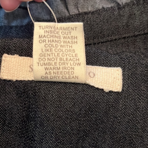 Sandro Black/Charcoal Chambray Jacket with Ruffle Trim size large NWT - Picture 6 of 6